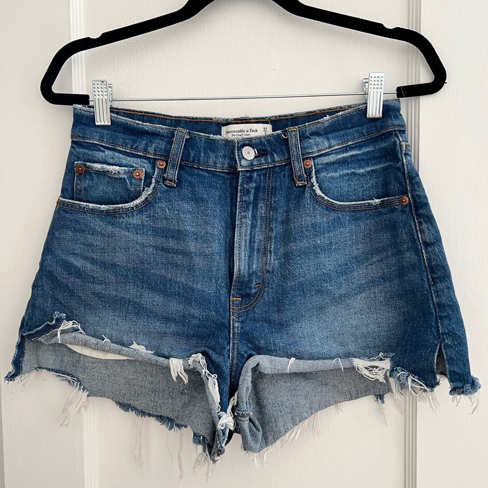 Abercrombie High Rise Cut Off Shorts - curve love